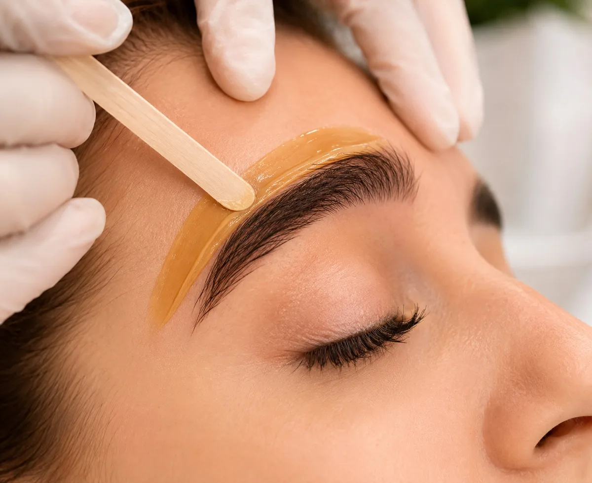 Eyebrow waxing before and after results in Irvine California